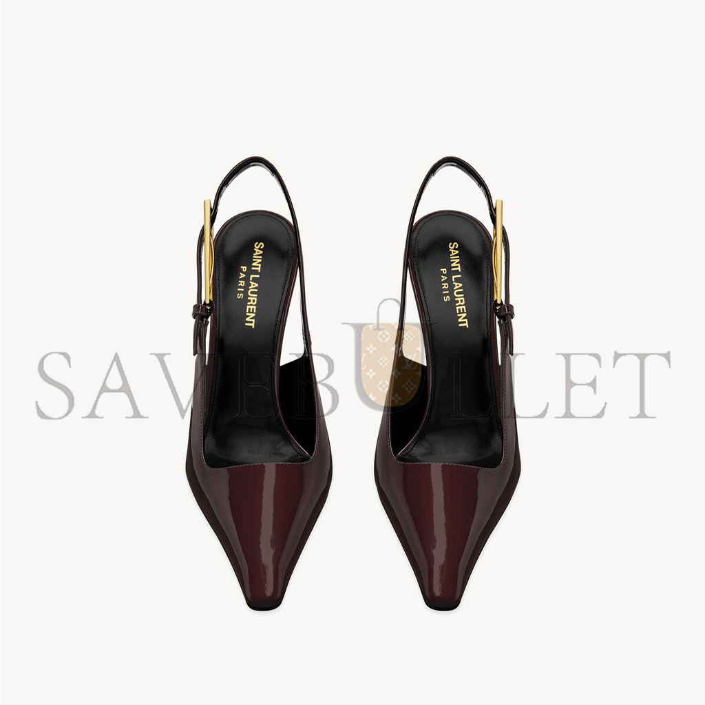 YSL LEE SLINGBACK PUMPS IN PATENT LEATHER 763421AAAPK2226